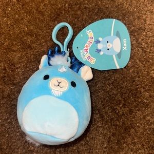 Xam the Blue Kirin Squishmallow Clip 3.5” NWT